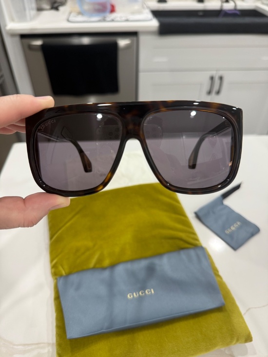 New with receipt Gucci 62mm Shield Aviator main image 10